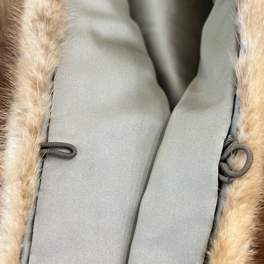 Vintage 1960s EMBA Autumn Haze Mink Fur Stole Capelet Natural Brown Wrap - Picture 9 of 14